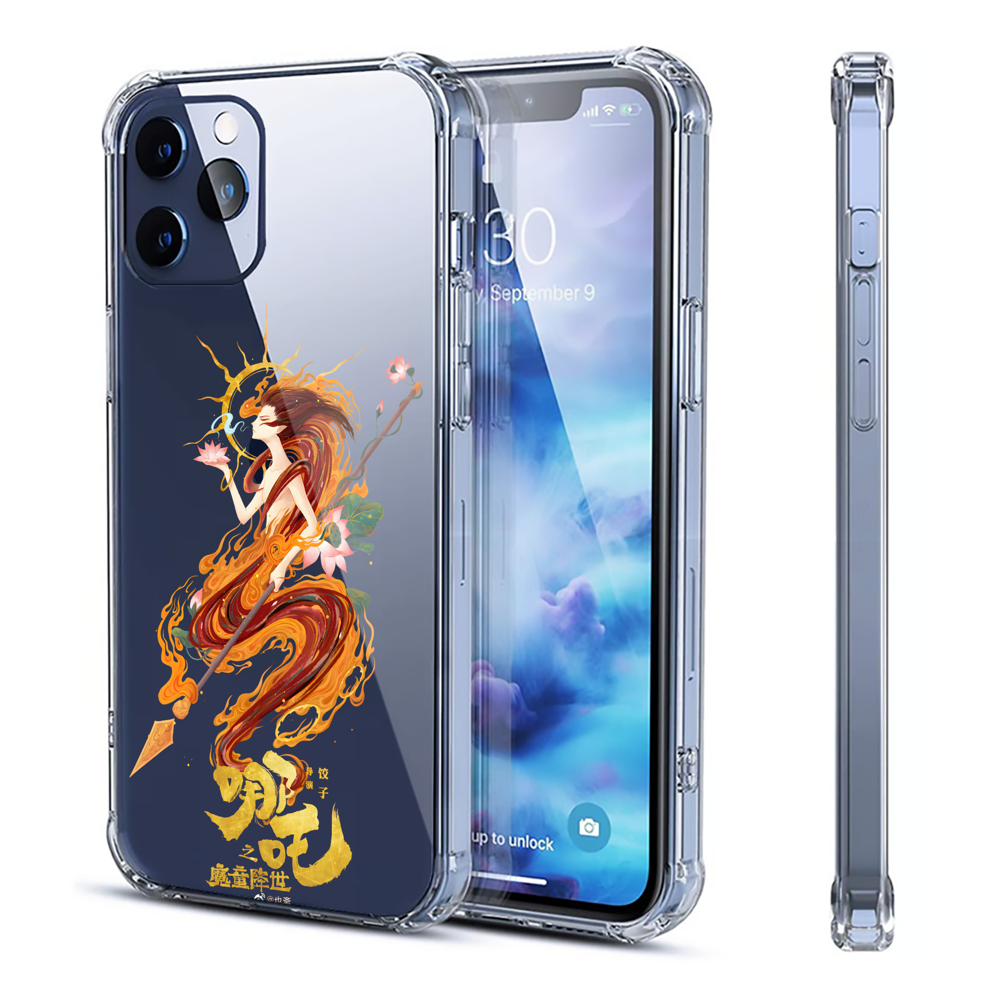 （画像用） Ne Zha 2 ナタ 魔童の大暴れ 【iPhone 12シリーズ対応】透明スマホケース（クリアソフトケース）